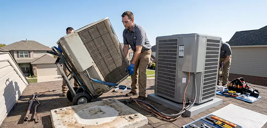 Emergency Air Conditioning Unit Swap in Bonsall